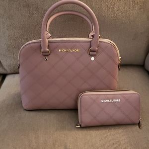 Michael Kors Cindy Dome Satchel Dusty Rose
